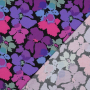 Tissu viscose Fleurs Radiance Beautiful Flowers, noir