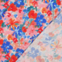 Viscose stof Radiance flowers, roze
