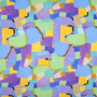 Tissu viscose abstrait Radiance Pebbles, pourpre
