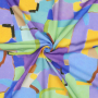 Tissu viscose abstrait Radiance Pebbles, pourpre