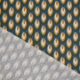 Viscose stof Retro Drops, petrol