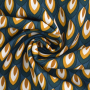 Viscose stof Retro Drops, petrol