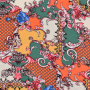 Tissu viscose Royal Flowers, orange
