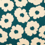Tissu viscose Shadow Flowers, bleu pétrole