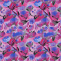 Viscose fabric Watercolor Flowers, purple