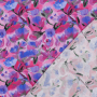 Viscose fabric Watercolor Flowers, purple