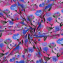 Viscose fabric Watercolor Flowers, purple