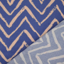 Tissu viscose Zig Zag, bleu denim
