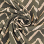 Tissu viscose Zig Zag, vert olive