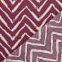 Tissu viscose Zig Zag, prune