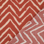 Viscose stof Zig Zag, terracotta