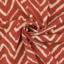 Viscose stof Zig Zag, terracotta