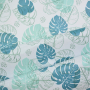 Toile cirée imperméable Plantes Monstera, blanc