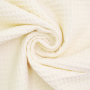 Tissu nid d’abeille gaufré Ariana, blanc cassé
