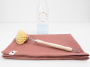 Tissu nid d’abeille gaufré mini, vieux rose