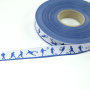 Ruban tissu tissé, 2cm, Footballeur, bleu-blanc