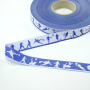 Ruban tissu tissé, 2cm, Footballeur, bleu-blanc