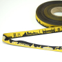Ruban tissu tissé, 1,6cm, Skyline Dortmund, noir-jaune