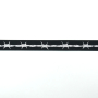 Woven ribbon Barb wire black/lurex