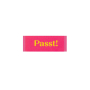 Étiquette vêtement Passt!, rose fuchsia