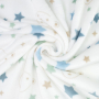 Tissu polaire doux wellness Bear and Stars, blanc cassé