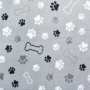 Tissu polaire doux wellness Chiens Dogs, gris clair