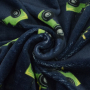 Wellnessfleece Doubleface Tractoren, donkerblau