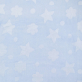 Tissu polaire doux wellness Flowers and Stars, bleu clair