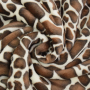 Tissu polaire doux wellness Girafe, blanc cassé