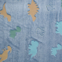 Wellnessfleece Glow in the Dark Dino Walk, blau