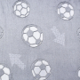 Wellnessfleece Glow in the Dark Fußball, hellgrau