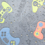 Wellness fleece Glow in the Dark Gaming, grijs