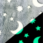 Wellnessfleece Glow in the Dark moon, light grey