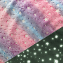 Wellnessfleece Glow in the Dark Pastel Stripes, rosa