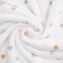 Tissu polaire doux wellness à pois Little Dots, blanc