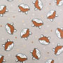Tissu polaire doux wellness Renards Little Fox, beige