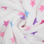 Tissu polaire doux wellness Étoiles, blanc