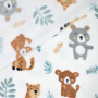 Tissu polaire doux wellness Sweet Animals, blanc cassé