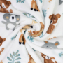 Tissu polaire doux wellness Sweet Animals, blanc cassé