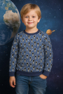 Wintersweat Kleiner Astronaut, jeansblau