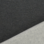 Tissu sweat molleton uni, anthracite chiné