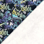 Tissu sweat molleton Super cool Musique, noir