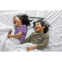 Tissu sweat molleton Smily, pourpre