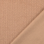 Tissu lainage zigzag aspect bouclé, beige