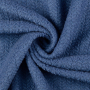 Tissu lainage zigzag aspect bouclé, denim bleu