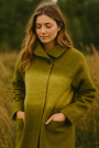 Tissu lainage maille tricoté, vert