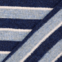 Gebreide stof met wol Colour Stripes, blauw