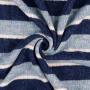 Gebreide stof met wol Colour Stripes, blauw