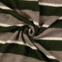 Tissu laine mélangée maille tricot rayé Colour Stripes, vert