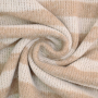 Tissu laine mélangée maille tricot rayé Stripes, beige